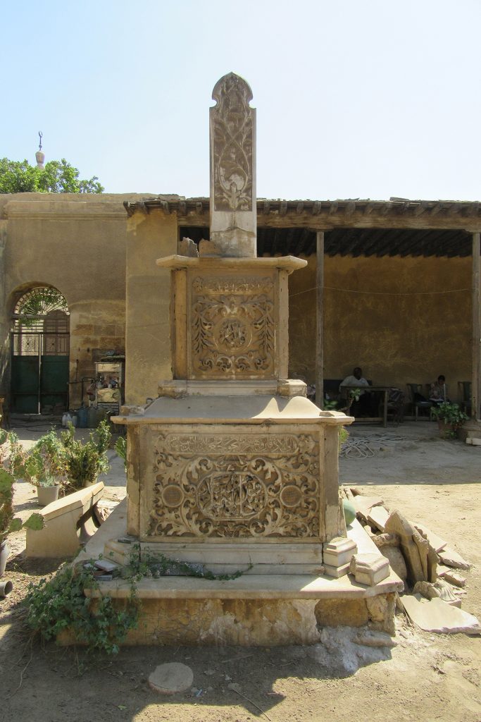 Marble cenotaph, N side